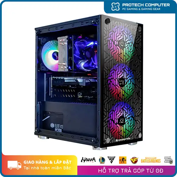 PC Gaming #12 (i3-12100F/B660/RAM 08Gb/SSD 120Gb/RTX 2060/550W)